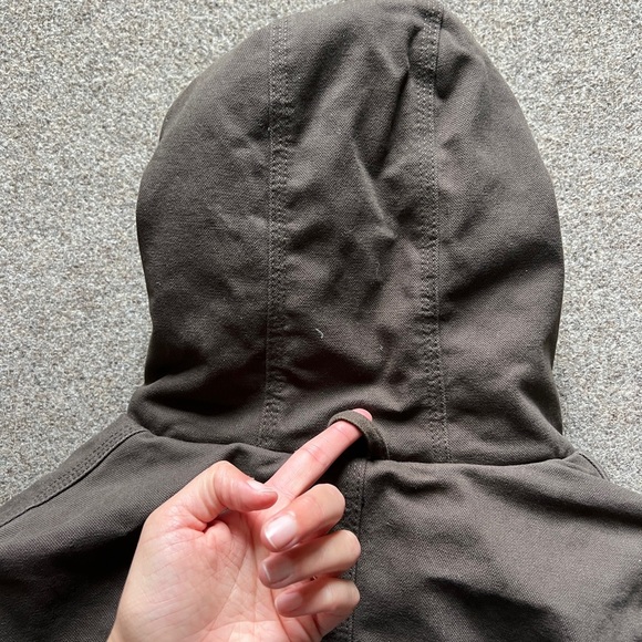 Berne Heritage Duck Canvas Hooded Active Chore Jacket Quilt Lined Brown Mens 2XL - Picture 5 of 15